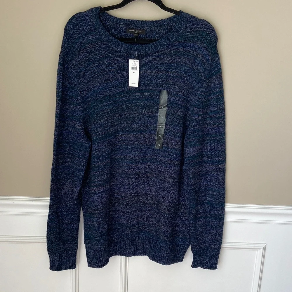 NWT Men's Multicolor Crewneck Sweater by Banana‎ Republic- Size XL